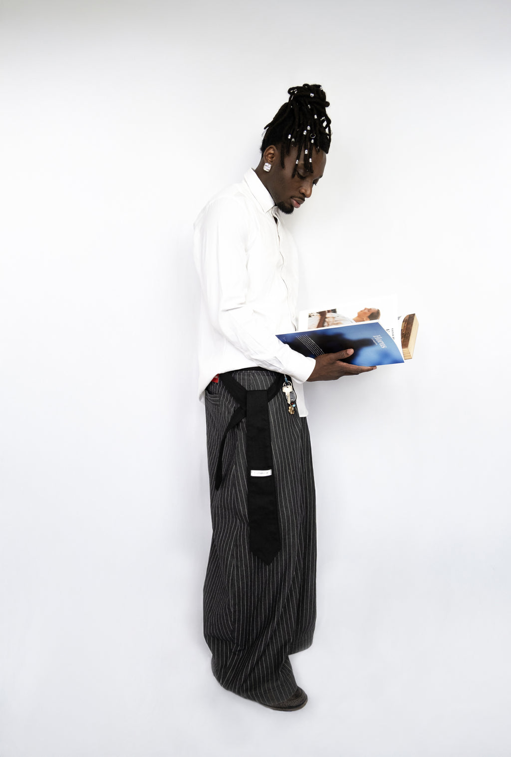 La cravate en denim noir